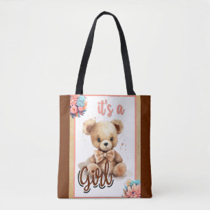 Boho Rosa Bear Baby Shower Tygkasse