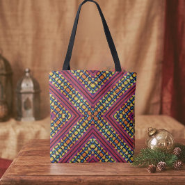 Boho Rosa, Blå, Orange & Gul Tribal Inspirerad  Tygkasse