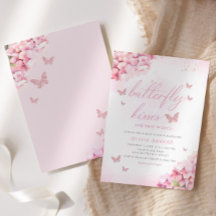 Boho Rosa Blommigt Butterfly Kisses Girl Baby Show