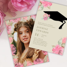 Boho Rosa Blommigt Girl Girl's Studenten