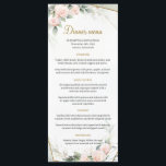 Boho  rosa Blommigt Greenery Guld Ram Bröllop Meny<br><div class="desc">Boho  rosa Blommigt Grey Guld Ram Bröllop Menu,  Kontakta mig om du vill ha matchande objekt eller om du vill anpassa dig,   Ro ©</div>