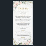 Boho  rosa Blommigt Greenery Guld Ram Bröllop Meny<br><div class="desc">Boho  rosa Blommigt Grey Guld Ram Bröllop Menu,  Kontakta mig om du vill ha matchande objekt eller om du vill anpassa dig,   Ro ©</div>