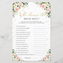 Boho rosa blommigt som känner till bruden bäst