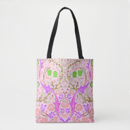 Boho Rosa Blommigt William Morris Art Tote Bag Tygkasse
