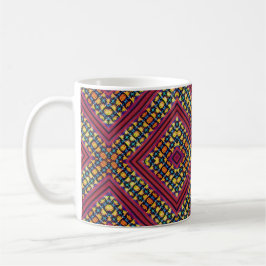 Boho Rosa, Blue, Orange & Gult Trbal inspirerad ti Kaffemugg