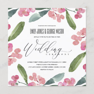 BOHO ROSA CHRIST THORN CACTI BLOOM RAM BRÖLLOP INBJUDNINGAR