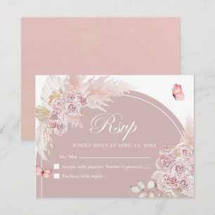 Boho Rosa Dusty Arch Quinceanera OSA kort