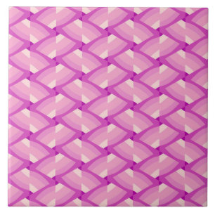 Boho Rosa Geometric Mid Century Modern Kakelplatta