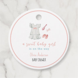 Boho Rosa Girl Outfit Baby Shower Gåvor Etiketter