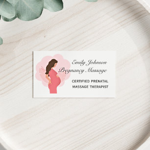 Boho Rosa Gravid Prenatal Massage Therapist Visitkort