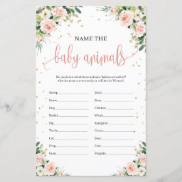 Boho rosa Grey guld baby djur