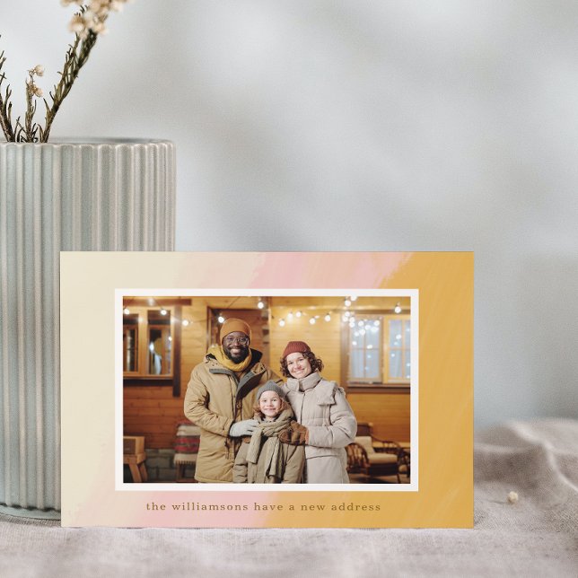 Boho Rosa Gul Vi Har Flyttat Ny Alamatbild Meddelande (Skapare uppladdad)