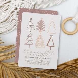 Boho Rosa Julgranar jul Julfest Inbjudningar