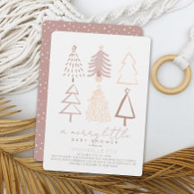 Boho Rosa Julgranar Merry Little Baby Shower