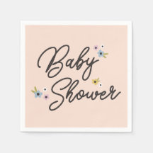 Boho Rosa Little Dam Vår blommor Baby Shower