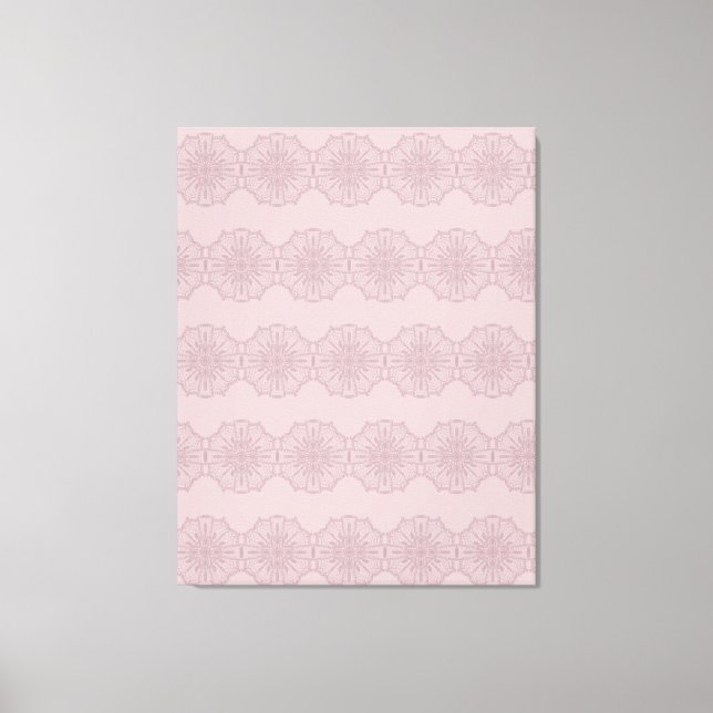 Boho Rosa Mandala Handritad Konst Canvastryck (Framsida)