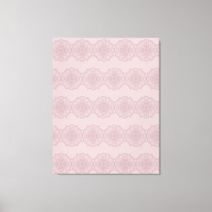 Boho Rosa Mandala Handritad Konst Canvastryck