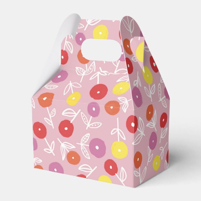 Boho Rosa Modernt Blommönster Presentaskar (Framsidan Sidan)