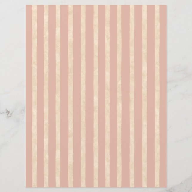Boho  Rosa och Cream Rand Skrapbok Papper (Framsida)
