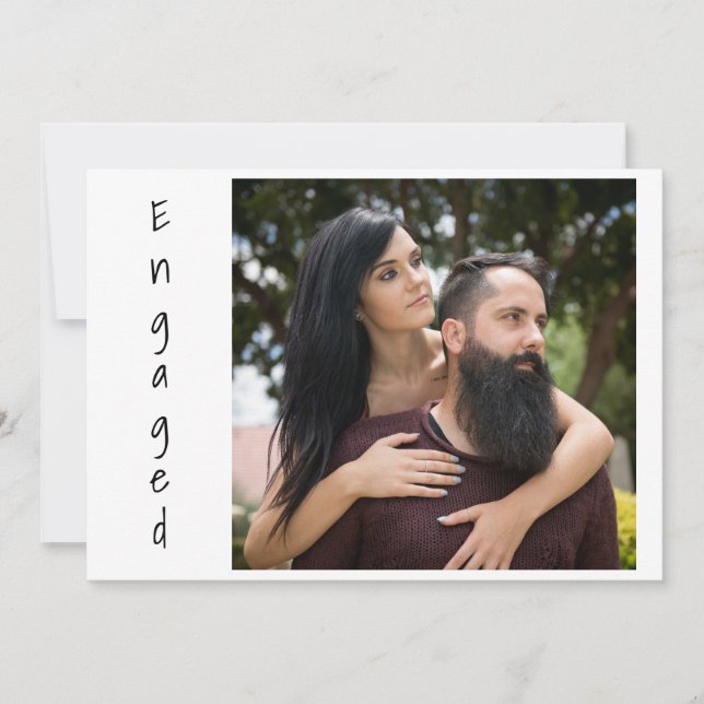 Boho Rosa och Guld Fjädrar Förlovning Meddelande (Framsida)