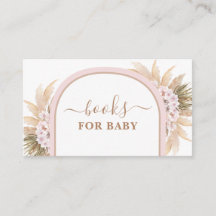 Boho Rosa Pampas Grass Bokar för Flicka Card