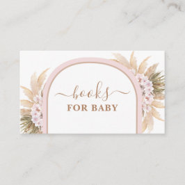 Boho Rosa Pampas Grass Bokar för Flicka Card Tilläggskort