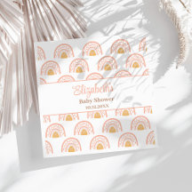 Boho Rosa Rainbow Baby Shower Napkins