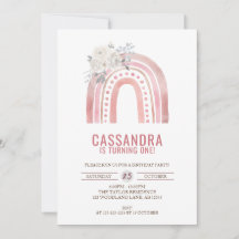 Boho Rosa Rainbow Birthday, Ro 1:a födelsedagen