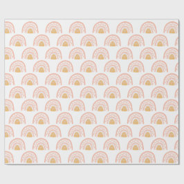 Boho Rosa Rainbow Mönster Presentpapper