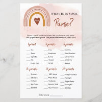 Boho Rosa Rainbow What is in Your Purse Game