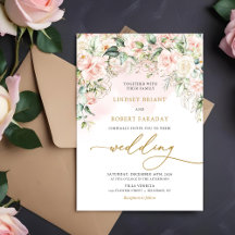 Boho Rosa ros Flowers Romantic Bröllop