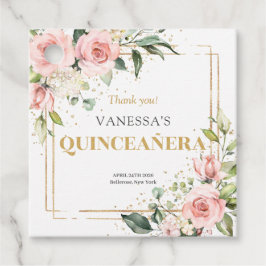 Boho  rosa ros guld tiara sage Quinceañera Gåvor Etiketter