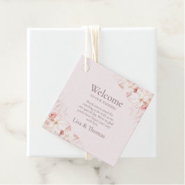 Boho Rosa ros Welcome Gift Märkre Gåvor Etiketter