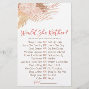 Boho Rosa skulle hon hellre? Möhippans spel Brevpapper