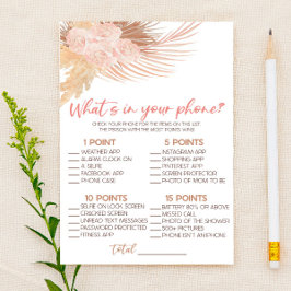 Boho Rosa What's in your Mobilare Baby Shower Game Brevpapper