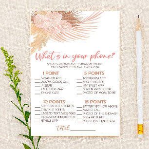Boho Rosa What's in your Mobilare Baby Shower Game Brevpapper