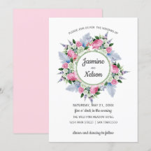 Boho Rosa White Lavender Flowers ram Bröllop