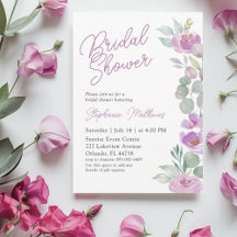 Boho rosabruna blommande bröllopsdusch