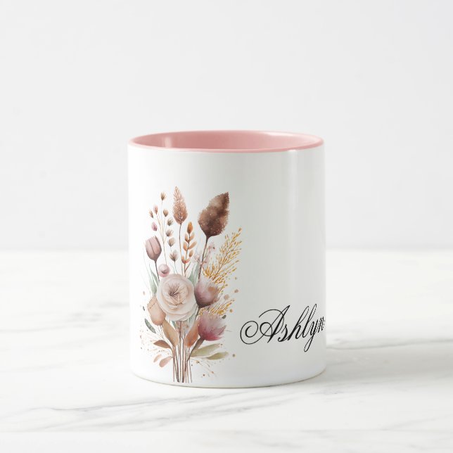Boho Rosé Blommig Mugg (Center)