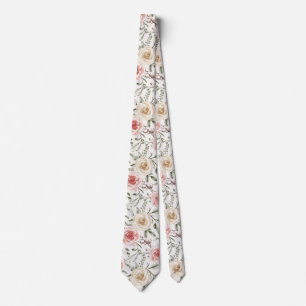 Boho Rosenskär Nyans Persikroskräm Blommig Botani Slips