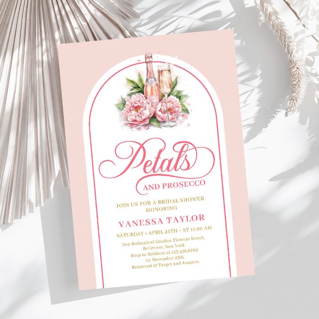 Boho rosig och guld bröllopsfest inbjudan mall (Boho blush and gold bridal shower invite template

)