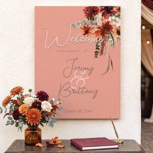 Boho Rost & Neutral Höst Floral Persika Rost Bröll Poster