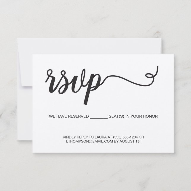 Boho RSVP utan att postskicka Reserverad plats OSA Kort (Framsida)