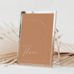 Boho Rust Arch Bord Three Bordsnummer<br><div class="desc">Designad att samordna med för "Arches Minimalist" bröllopsinbjudan. Om du vill ändra information klickar du på Information. Om du vill flytta texten eller ändra storlek, teckensnitt eller färg klickar du på Redigera med Design Verktyg. Visa samlingslänken på den här sidan om du vill se alla matchande objekt i den här...</div>