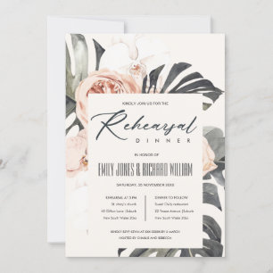 BOHO RUST BLOMMIGT MONSTRERA REHERSAL DINNER INBJU TACK KORT