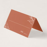 Boho Rust-bröllopsmottagning Bord-platskort Kort<br><div class="desc">Följ gästerna till deras platser i stil med Boho Rust Wedding Reception Bord Place Card. Designat för det moderna bohemiska paret,  det här platskortet har varma rosttoner,  elegans och minimal charm,  skapar det perfekten som tillägg till matduken i bröllop.</div>