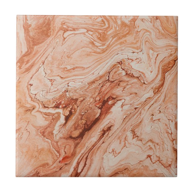 Boho Rust Marble Effect Earthy Abstrakt Kakelplatta (Framsidan)