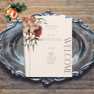 Boho Rust & Neutralt Cream Fall Blommigt Program