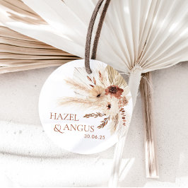 Boho Rust Wedding Favor Märkres Tack HAZEL Gåvor Etiketter