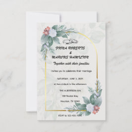 Boho Rustic Blommigt & Elegant bröllop OSA Kort